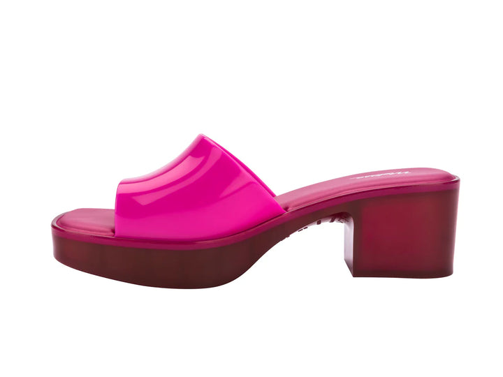 Melissa Shape AD Pink Block Heel Slides