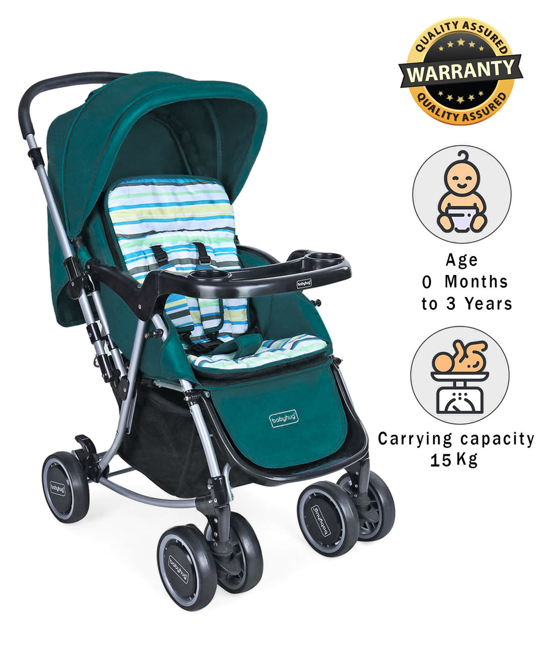 Babyhug 2 in 1 Rock and Roll Stroller