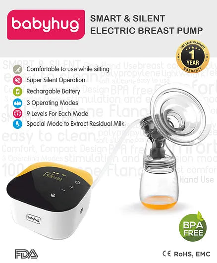 Babyhug smart & silent electric breast pump