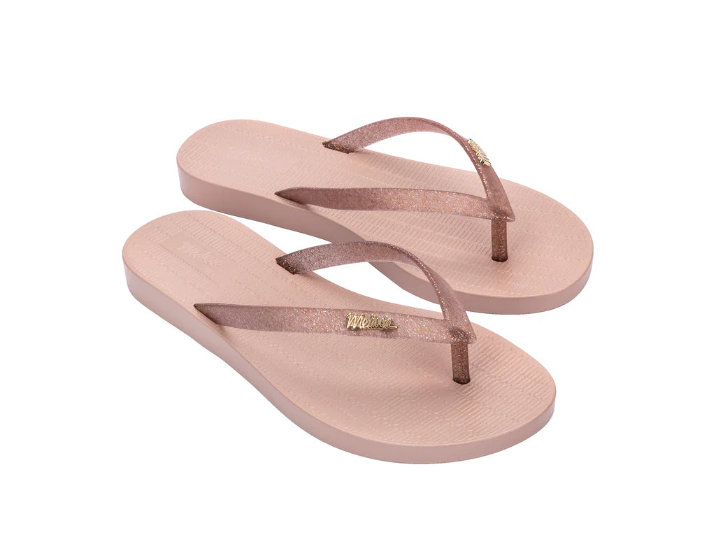 Melissa Sun Venice Shiny AD Pink Flat Flipflops