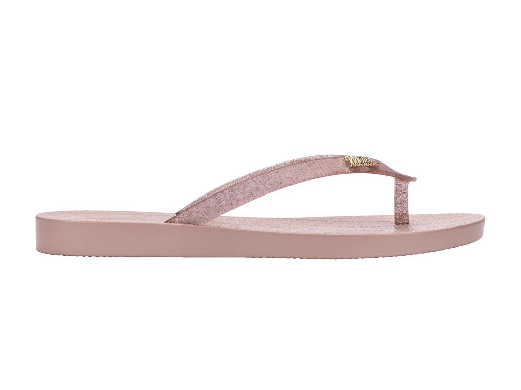 Melissa Sun Venice Shiny AD Pink Flat Flipflops