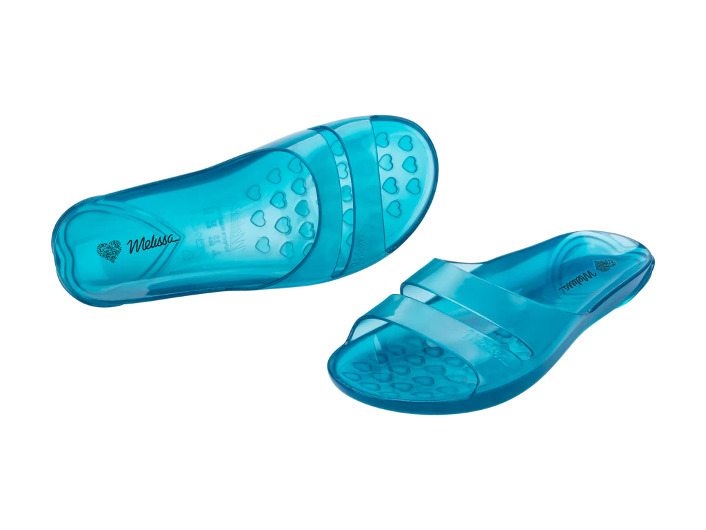 Melissa The Real Jelly Slide AD Blue Slipons