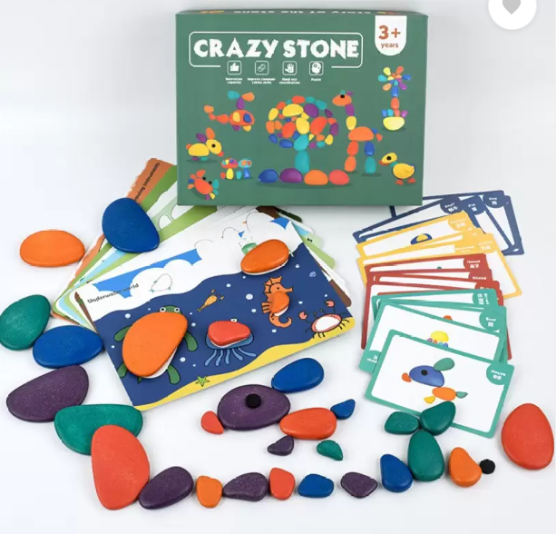 Crazy Stone  -  Rainbow Pebble Stacking Up Game