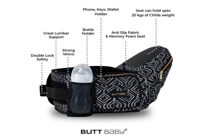 Butt Baby Carrier with Hip Seat - Tribal Route