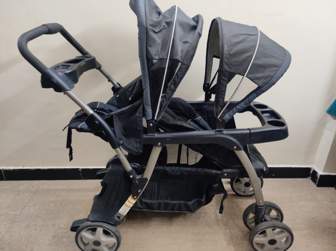 Graco Ready2Grow Click Connect LX Double Baby Stroller As They Grow