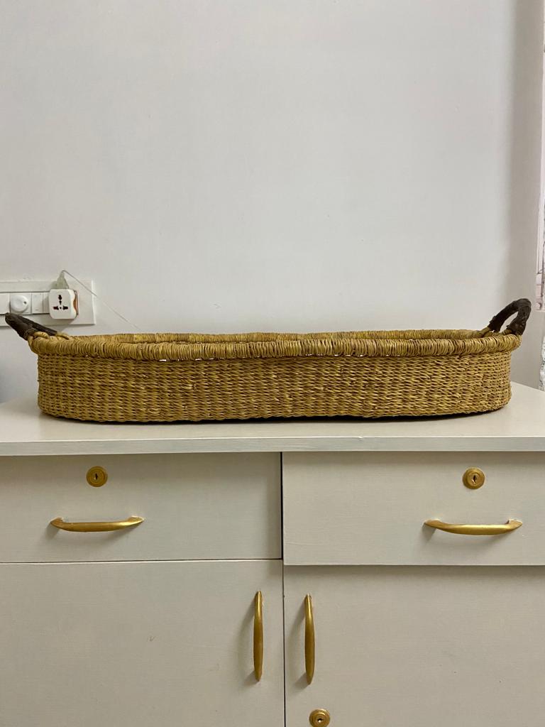 Boho Diaper changing basket with changing pad and cover