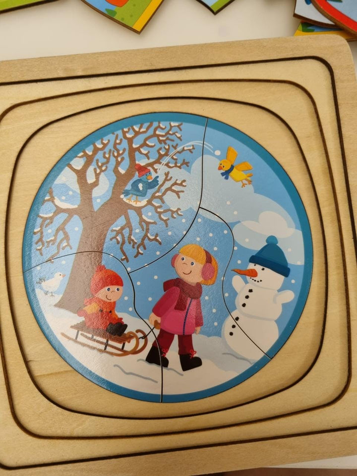 My Time of The Year 4-in-1 Wooden Puzzle
