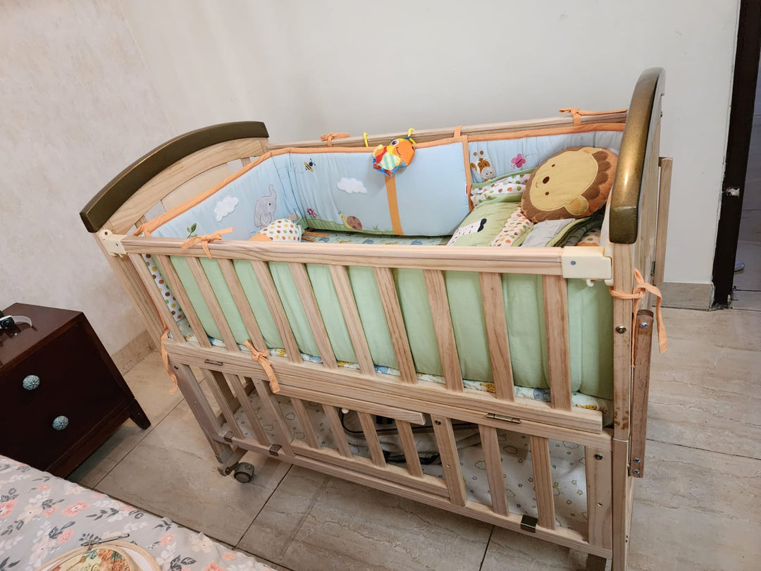 BabyTeddy® 9 in 1 Patented Convertible Forest Theme Baby Crib