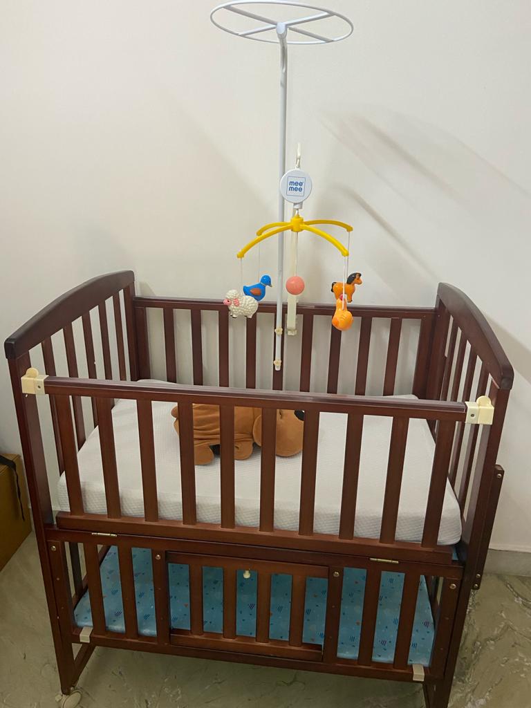 LuvLap C50 Wooden Baby Cot With mattress