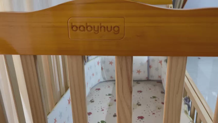 Babyhug Lily Wooden Cot